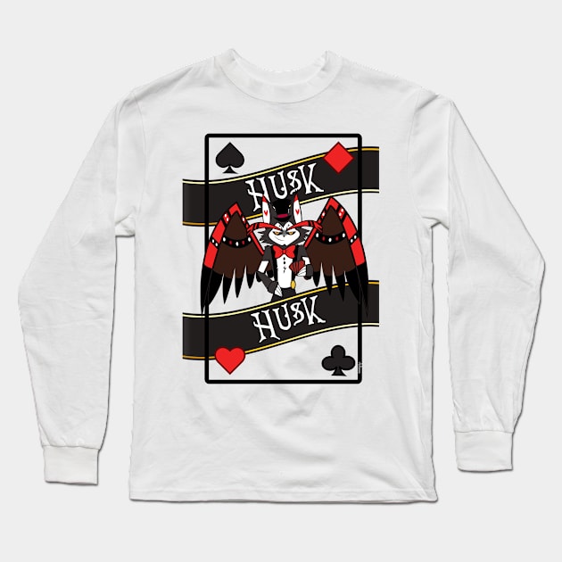 Husk - Poker Card Long Sleeve T-Shirt by Alouna